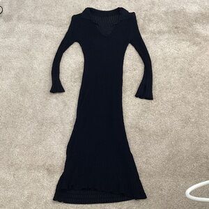 Elegant Black Knit Dress